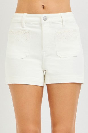 Risen RDS6424 Cream Shorts