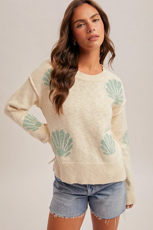 Seashell Crew Neck Sweater
