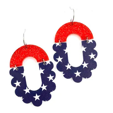 Patriotic Acrylic Earrings
