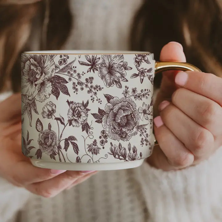 Brown Delft Coffee Mug