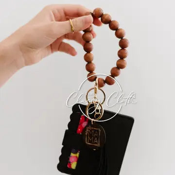 Mama Wristlet Keychain Wallet