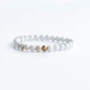 Gemstone Bracelet - Howlite Crystal/Stone