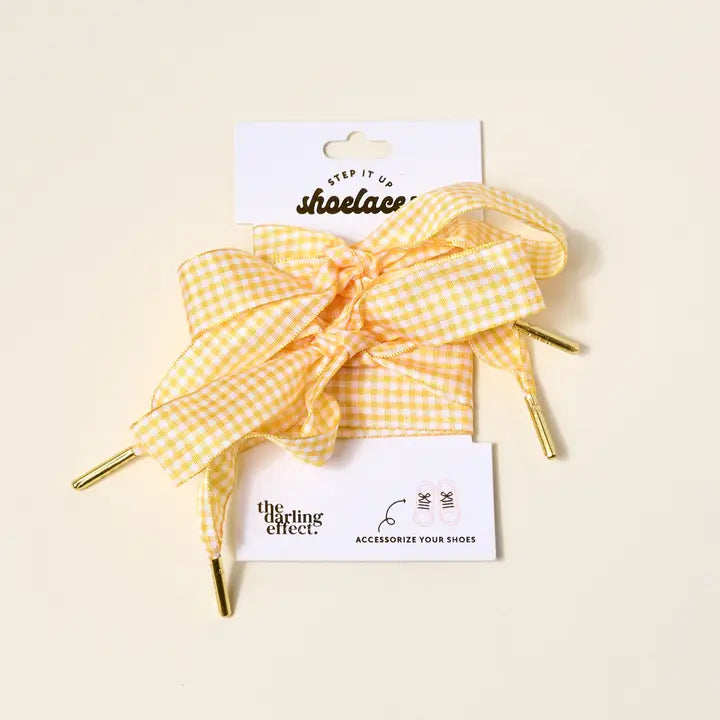 Gingham Shoelaces