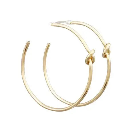 Gold Knot Hoop Earrings