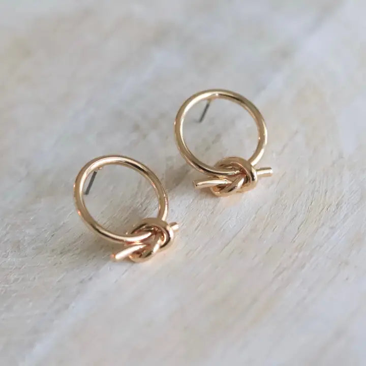 Petite Knot Hoop Stud