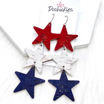 USA Star Drop Earrings
