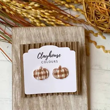 Pumpkin Stud Earrings