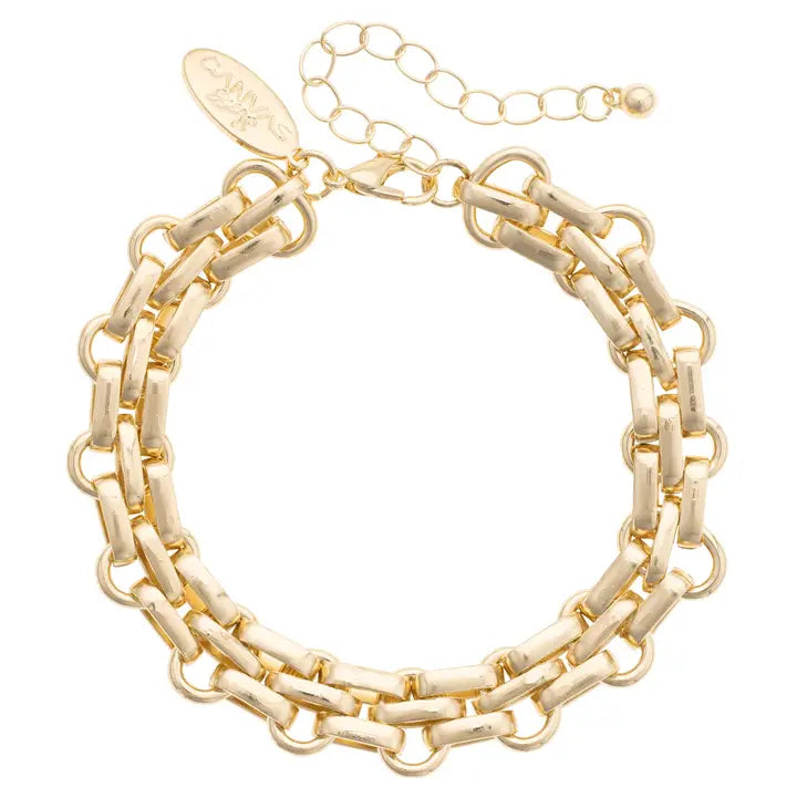 Harlow Link Bracelet in Shiny Gold