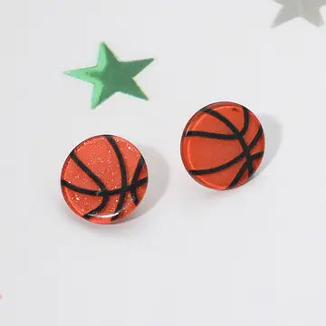 Glitter Resin Stud Earrings