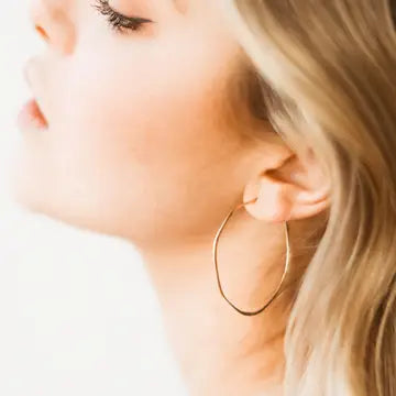 Large Gold Circle Earrings