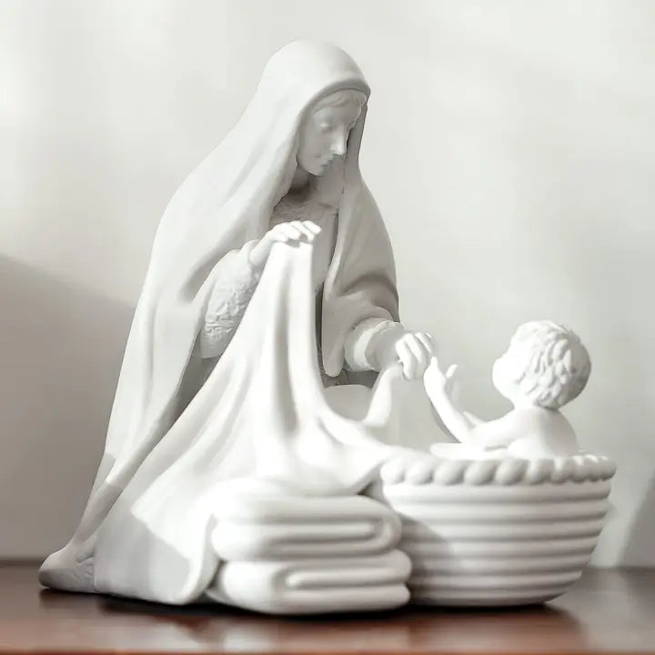 Laundry with Jesus Catholic Mary Statue