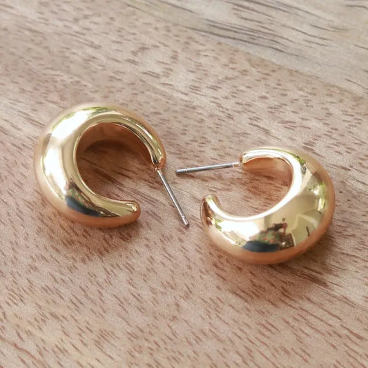 Petite Gold Teardrop Hoop