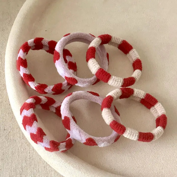 Valentine Seamless Hair Ties (set of 6)