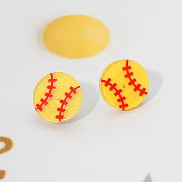 Glitter Resin Stud Earrings