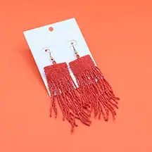 Beaded Fringe Earrings