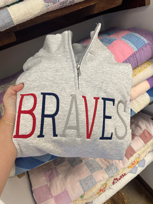 Block Embroidery 1/4 Zip (CUSTOM PREORDER)
