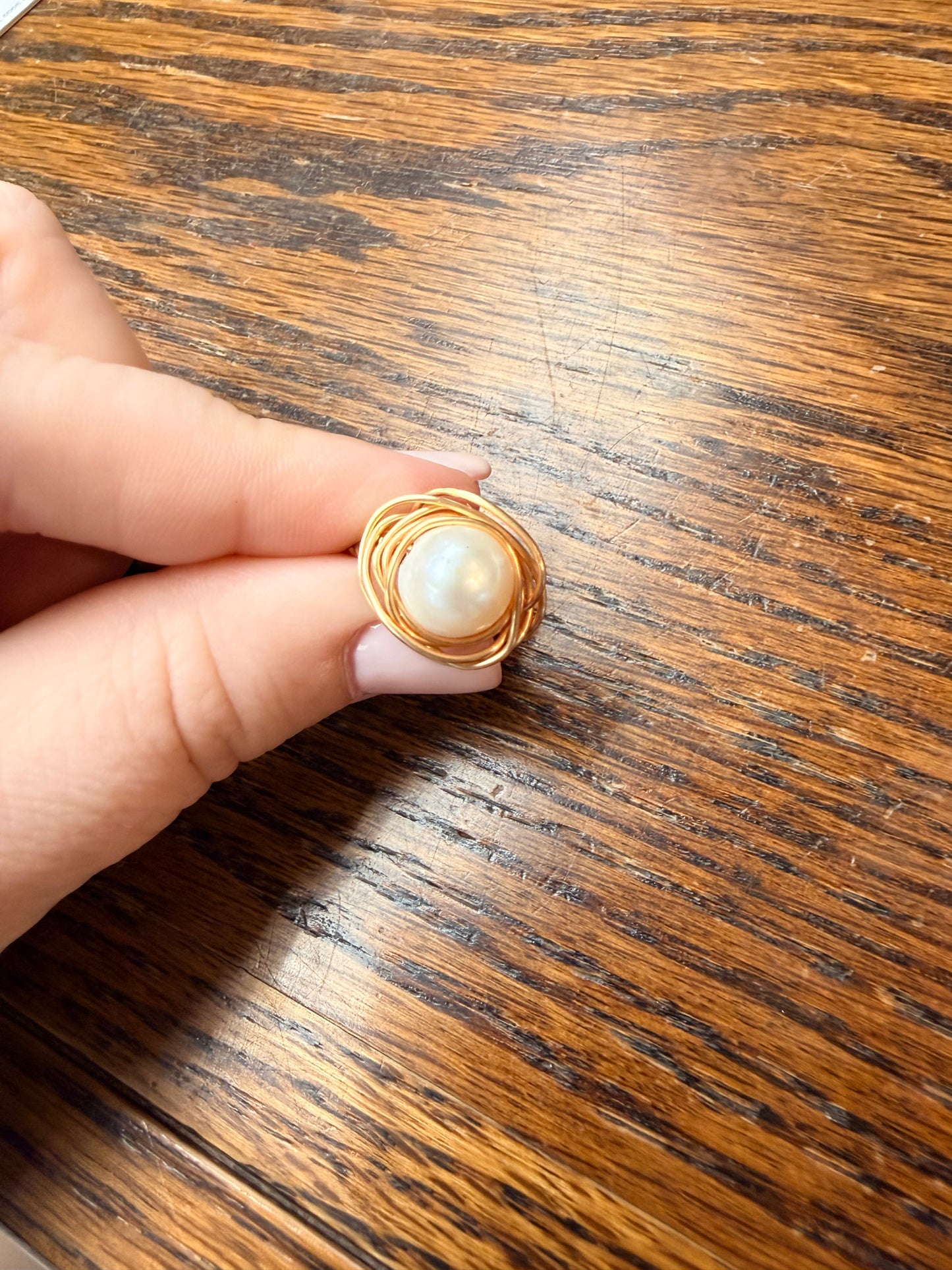 Nested Pearl Ring