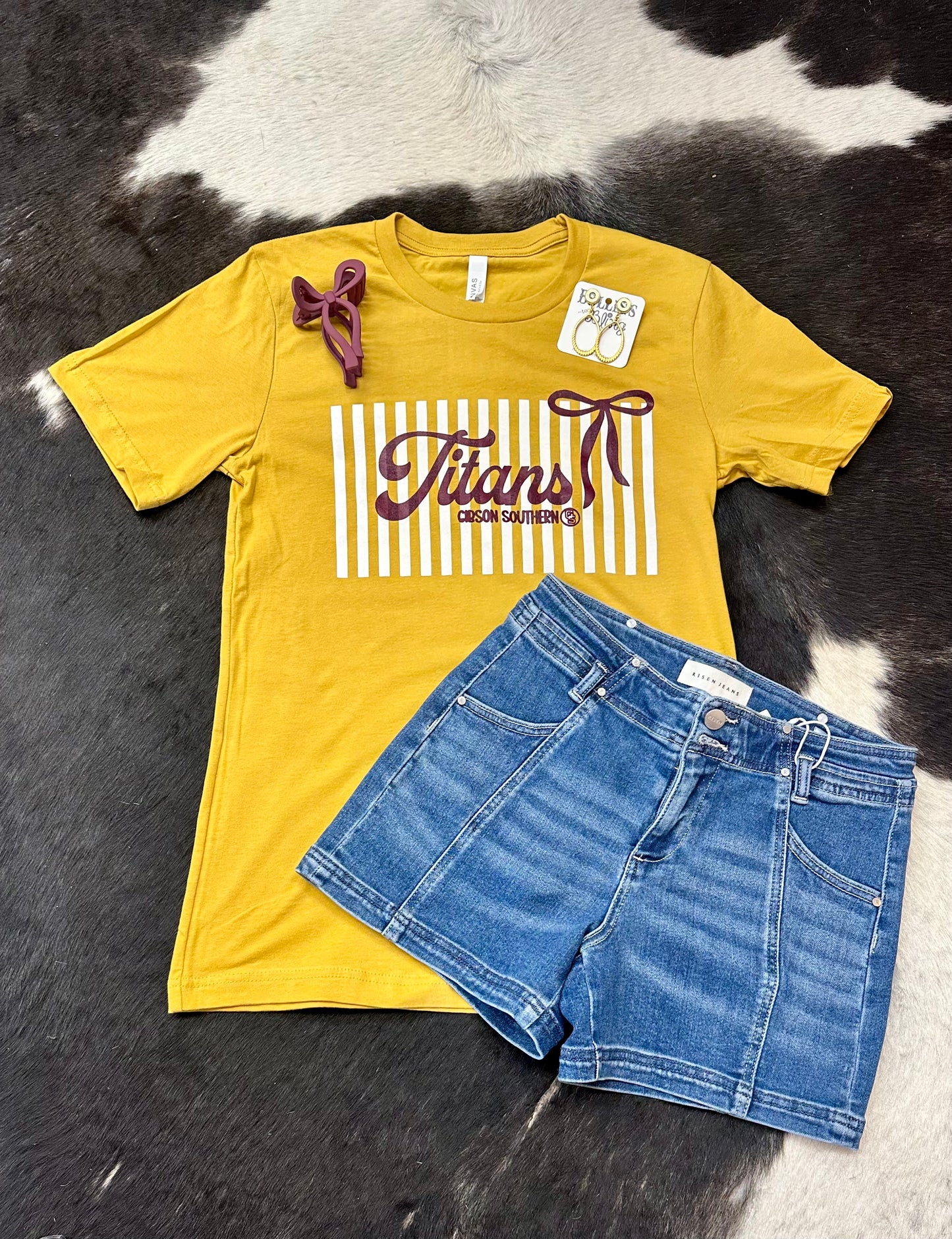 Stripes & Bow Spirit Tee