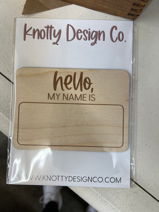 Baby birth announcement- blank name tag