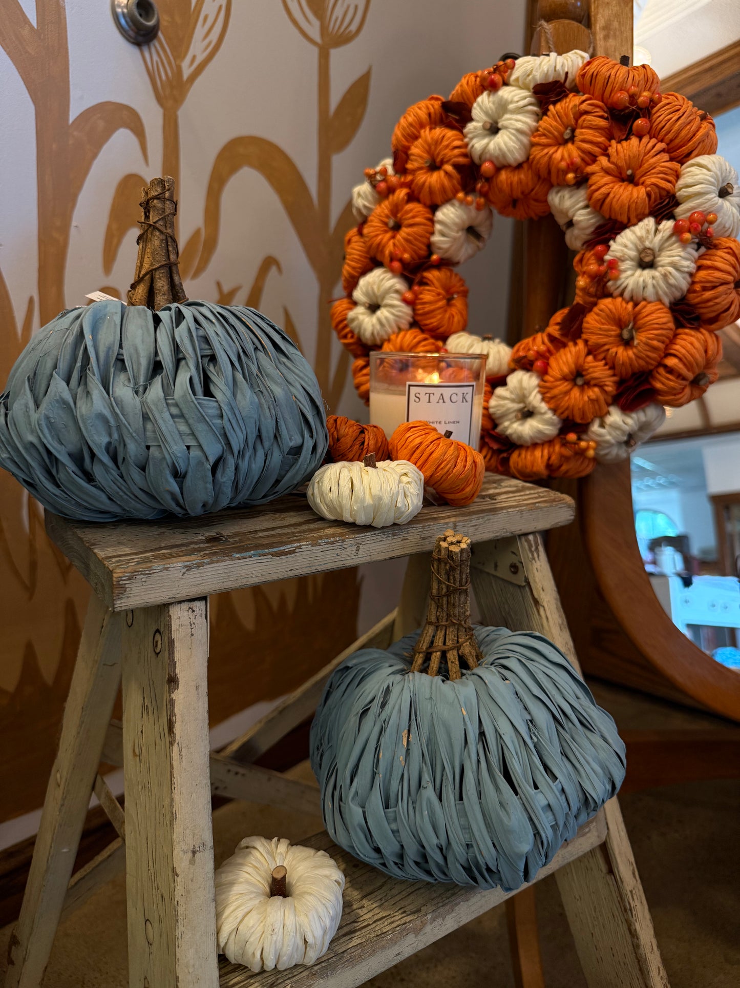 Pumpkin Wreath 18"