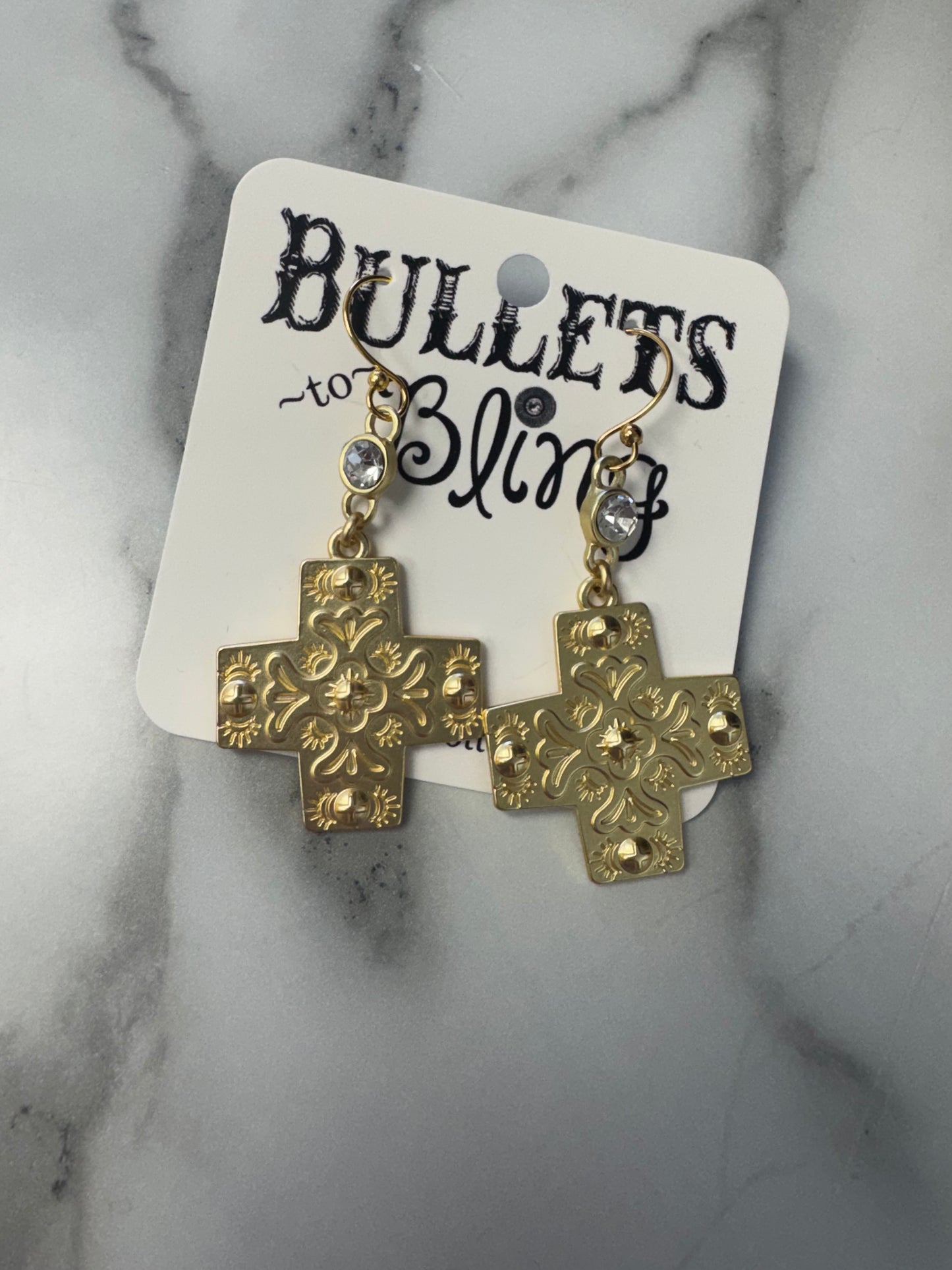 Bullets to Bling Dangle Earrings