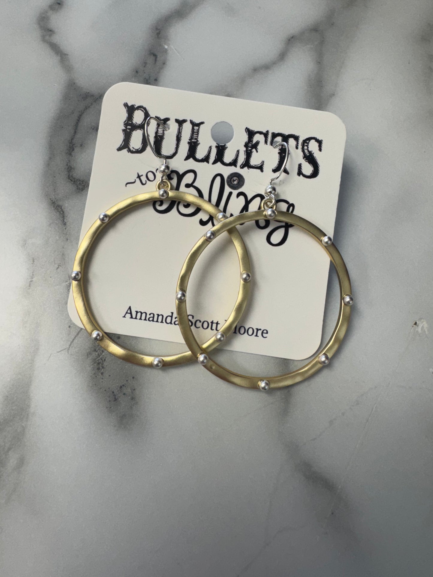 Bullets to Bling Dangle Earrings