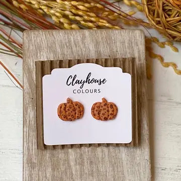 Pumpkin Stud Earrings