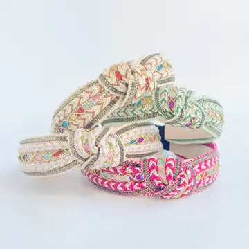 Boho woven knot headband