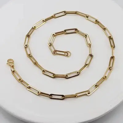 Paperclip Chain Necklace - Gold