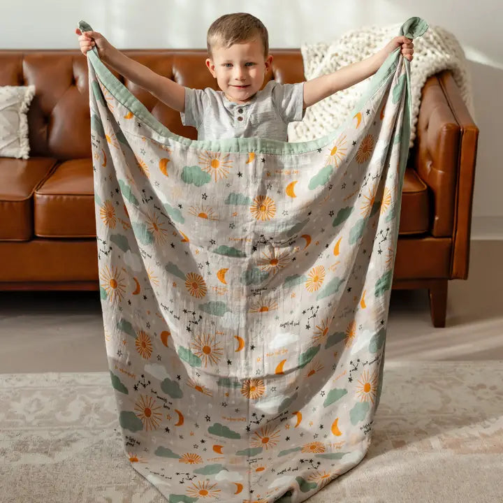 Guardian Angel Luxury Double Sided Muslin Blanket
