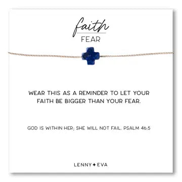 Faith Over Fear Cross Necklace