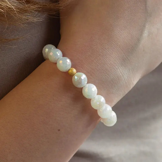 Gemstone Bracelet White Jade