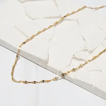 Gilded Gold Charm Bar Necklace