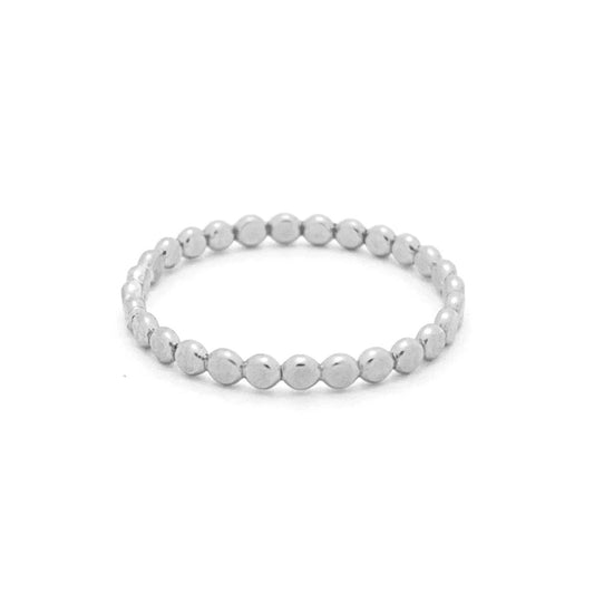 Silver Pebble Stacking Ring
