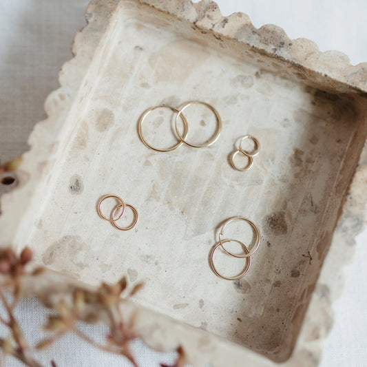 Endless Hoop 16mm Gold Earrings