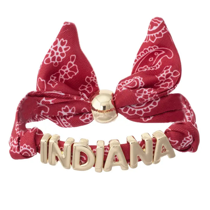 Indiana Hoosiers Bandana Slider Bracelet