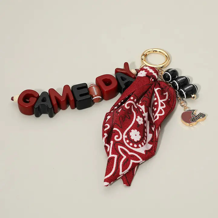 Gameday Football Bag Charm