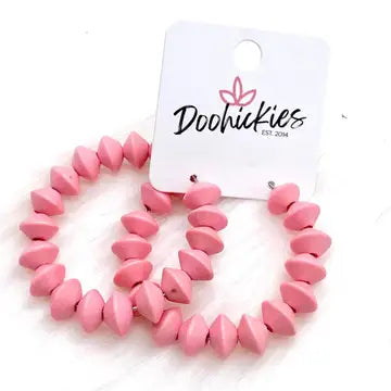 1.5" Isabella Wood Beaded Hoops -Summer Earrings