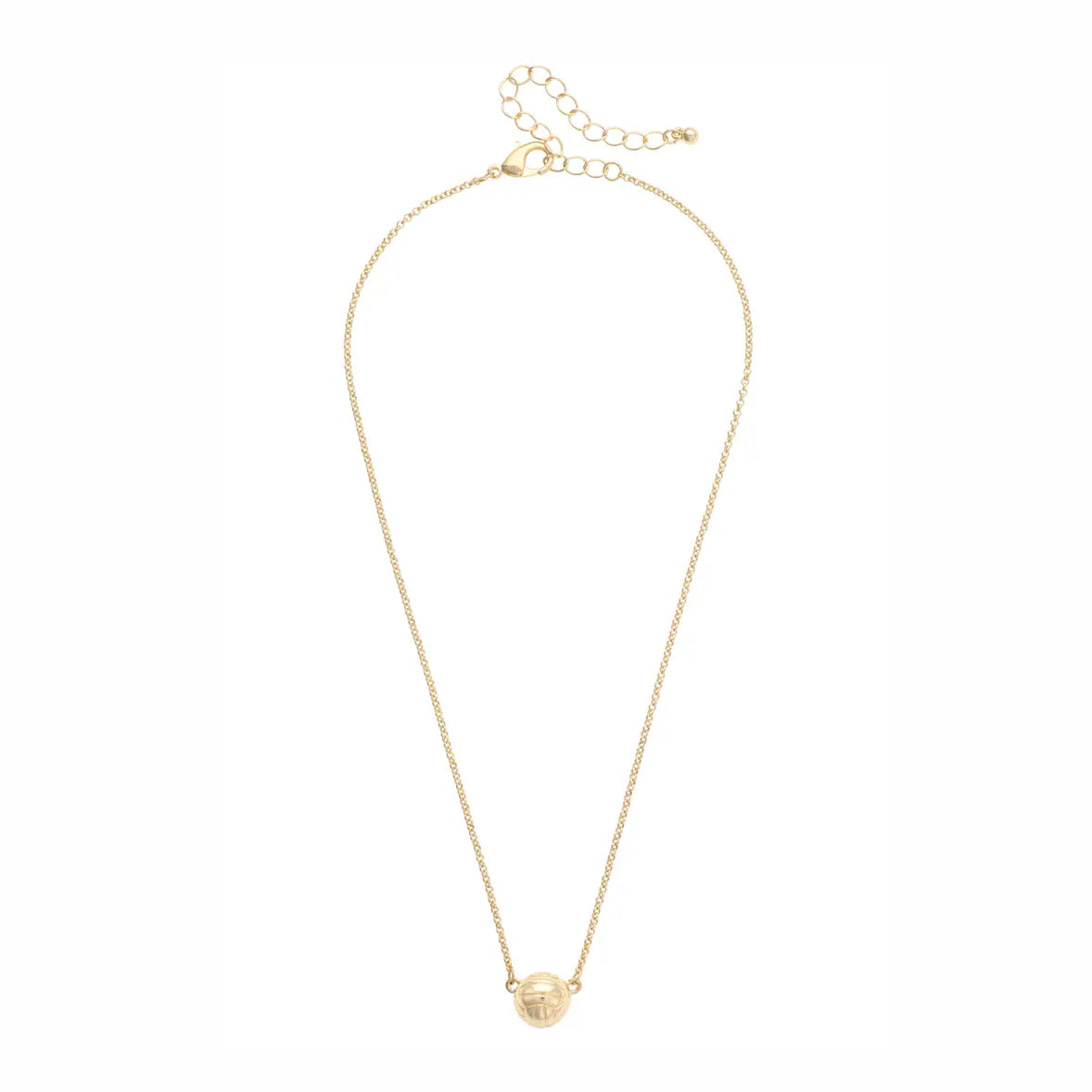Gold Volleyball Necklace