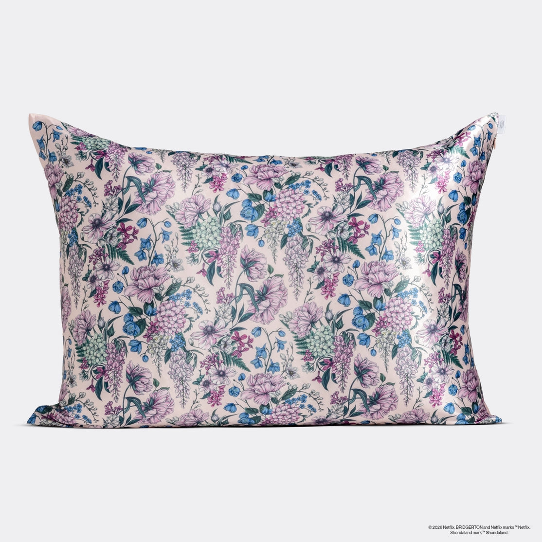 Bridgerton X Kitsch Satin Pillowcase in Wisteria