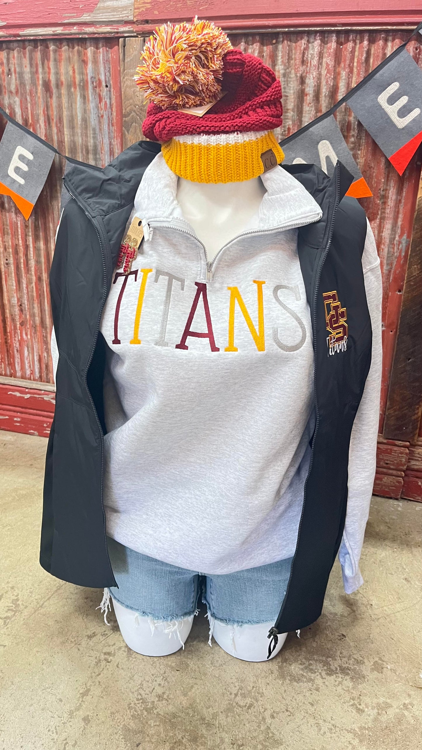 Block Embroidery 1/4 Zip (CUSTOM PREORDER)
