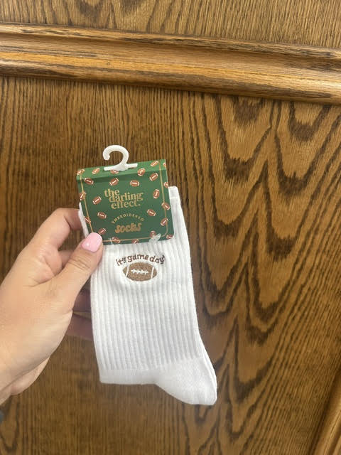 Game Day Embroidered socks
