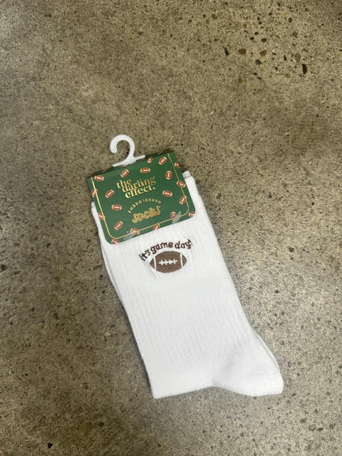 Game Day Embroidered socks